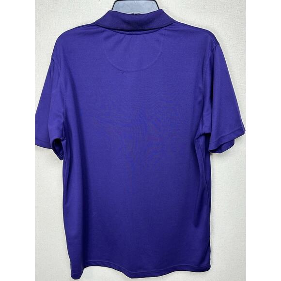 Russell NCAA LSU Tigers Shirt Mens Large Dri-Fit Lightweight Purple Polo Shirt - Picture 6 of 8